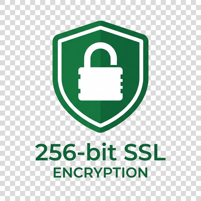 256-bit SSL Encryption Badge