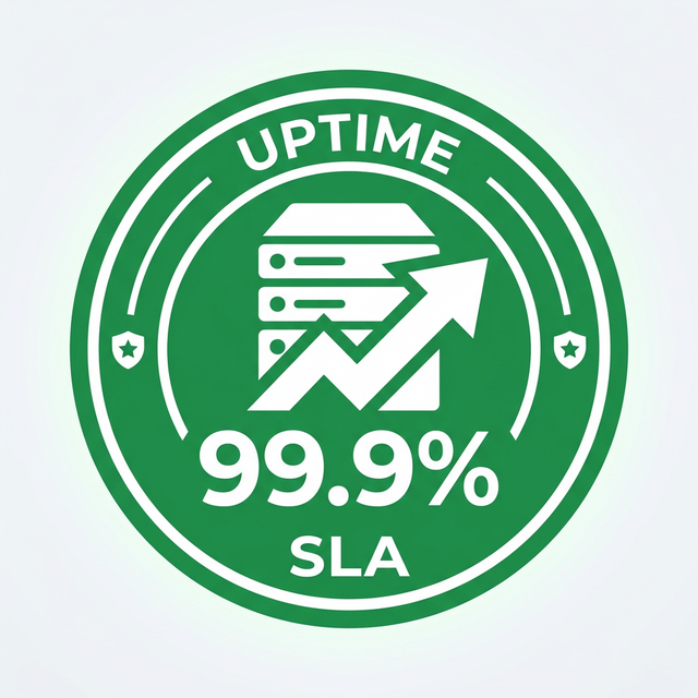 99.9% Uptime SLA Badge