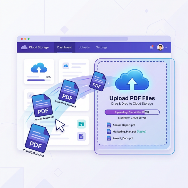 Upload PDF documents to Maharaja Online PDF Editor